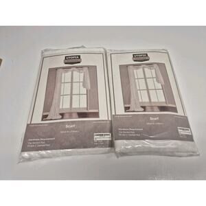 2 Utopia Bedding Premium White Sheer Scarves Sheer Window 54 by 216 White